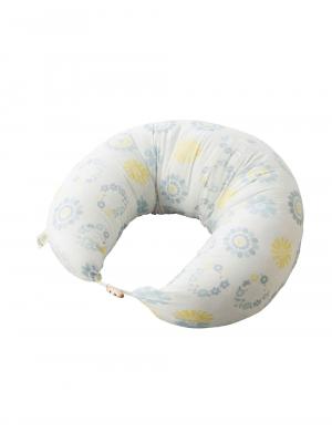 抱き枕・授乳クッション|【日本製】モスリンガーゼ マルチクッション　抱き枕　授乳クッション|リースフラワーイエロー